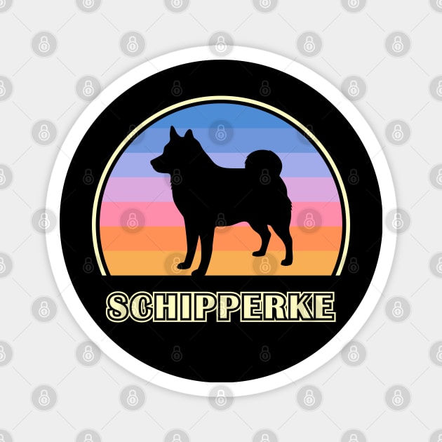 Schipperke Vintage Sunset Dog Magnet by millersye